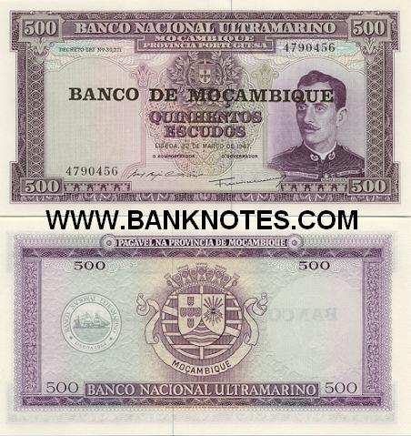 Mozambique 500 Escudos 1967 (1976) (7xxxxxx) UNC