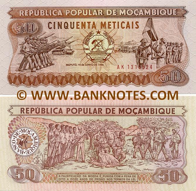 Mozambique 50 Meticais 16.6.1986 (AK13155xx) UNC