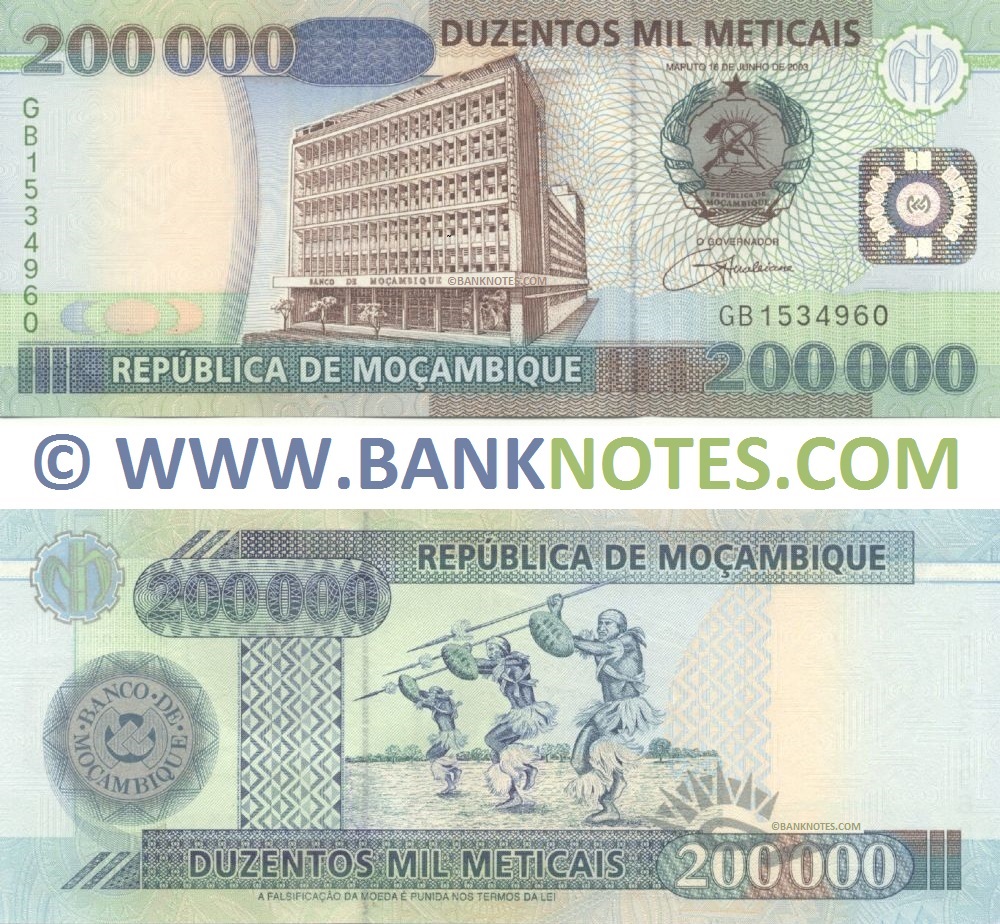 Mozambique 200000 Meticais 16.6.2003 (GB15349xx) UNC