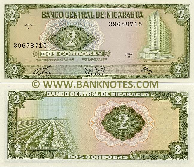 Nicaragua 2 Cordobas D.1972 (C-396587xx) UNC