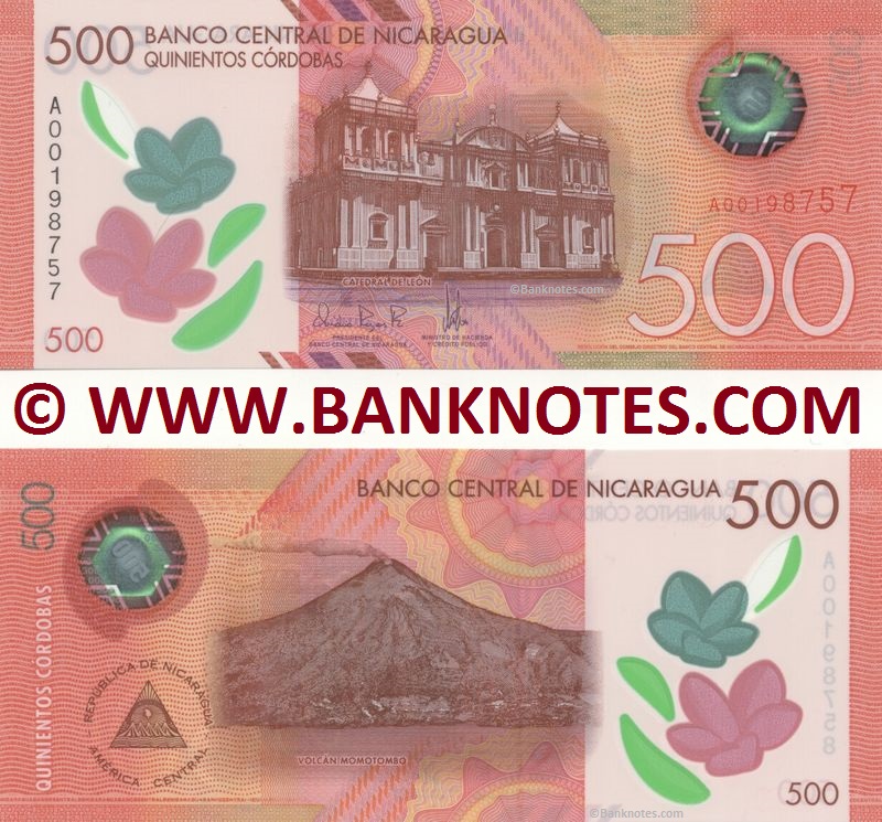 Nicaragua 500 Córdobas 2017 (A00198757) Polymer UNC