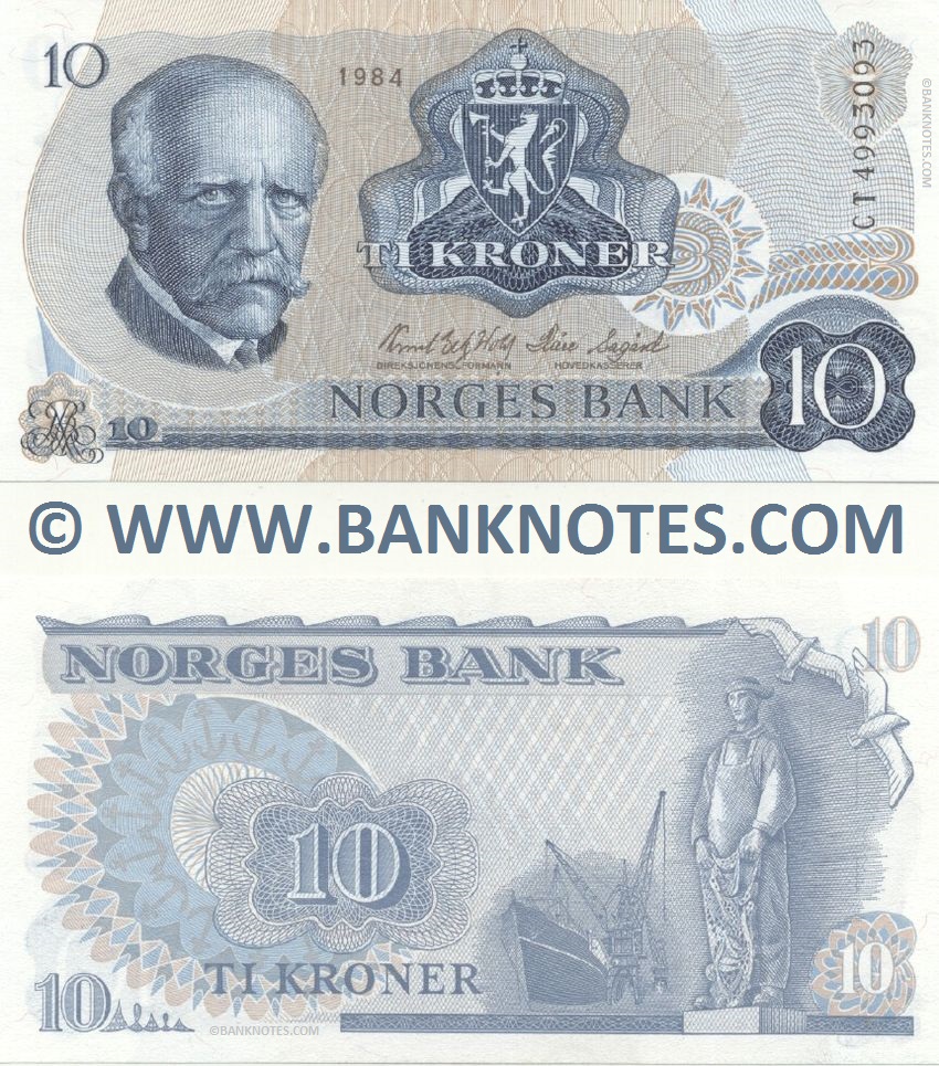 Norway 10 Kroner 1984 (C_ prefix) UNC