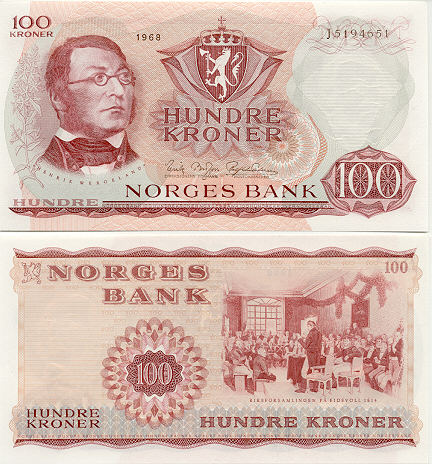 Norway 100 Kroner 1973 (W5996322) UNC