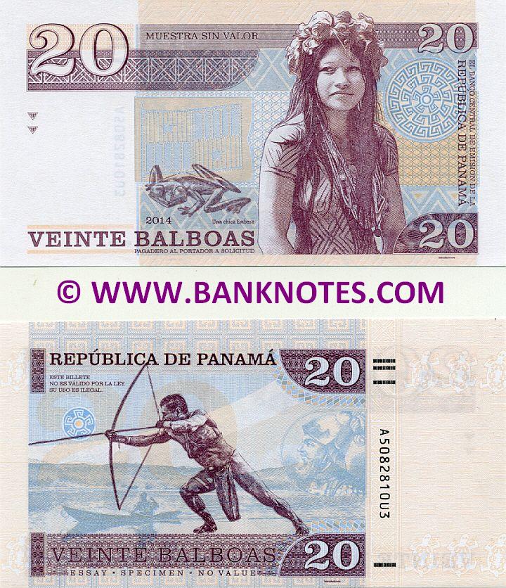 Panamá 20 Balboas 2014 (Private product – Essay)