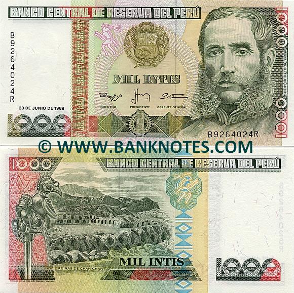 Peru 1000 Intis 28.6.1988 (B92640xxR) UNC