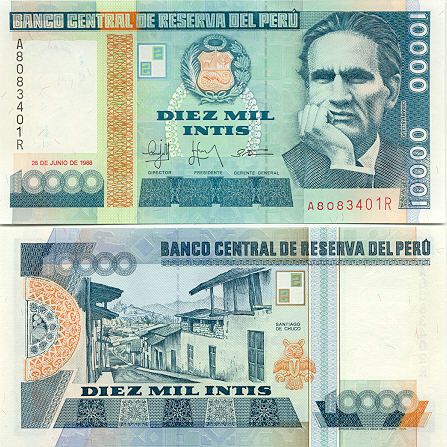 Peru 10000 Intis 1988 (A80834xxR) UNC