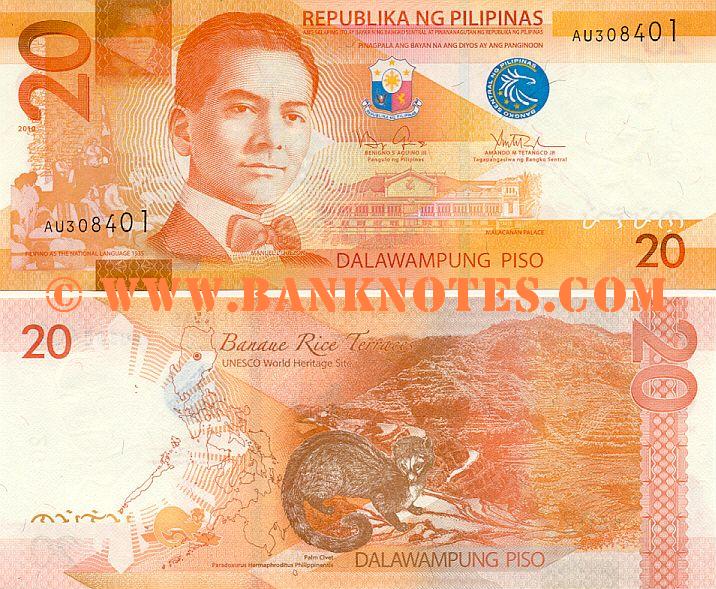 Philippines 20 Piso 2010 (AU3084xx) UNC