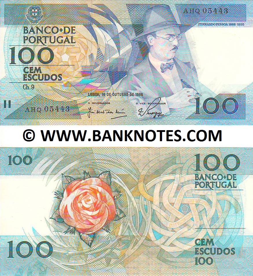 Portugal 100 Escudos 3.12.1987 (Sig: Moreira & Marques) (BXJ 033xxx) UNC