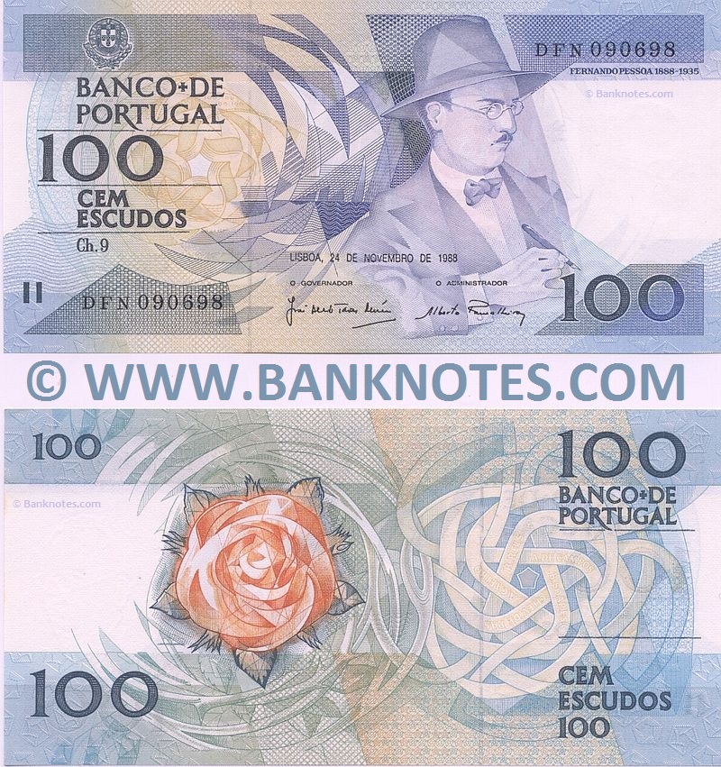 Portugal 100 Escudos 24.11.1988 (DFN0906xx) (Moreira & Ramalheira sig.) UNC