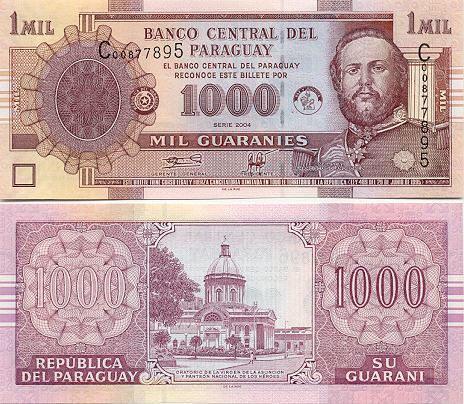 Paraguay 1000 Guaranies 2004 (C080938xx) UNC