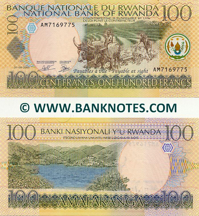 Rwanda 100 Francs 1.9.2003 (AG31561xx) UNC
