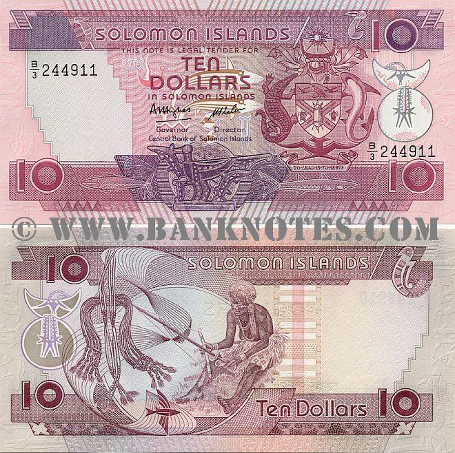 Solomon Islands 10 Dollars (1986) (B/3 244xxx) UNC