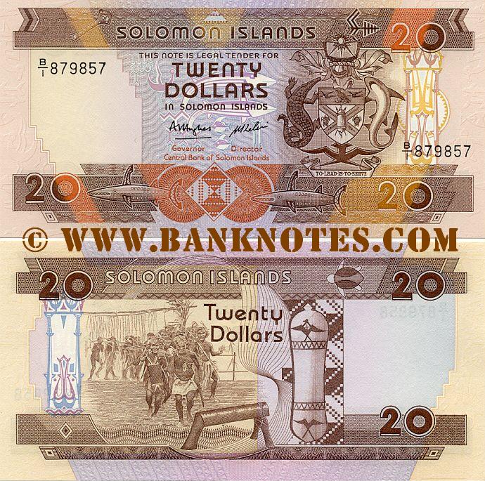 Solomon Islands 20 Dollars (1986) (B/1 879857) UNC