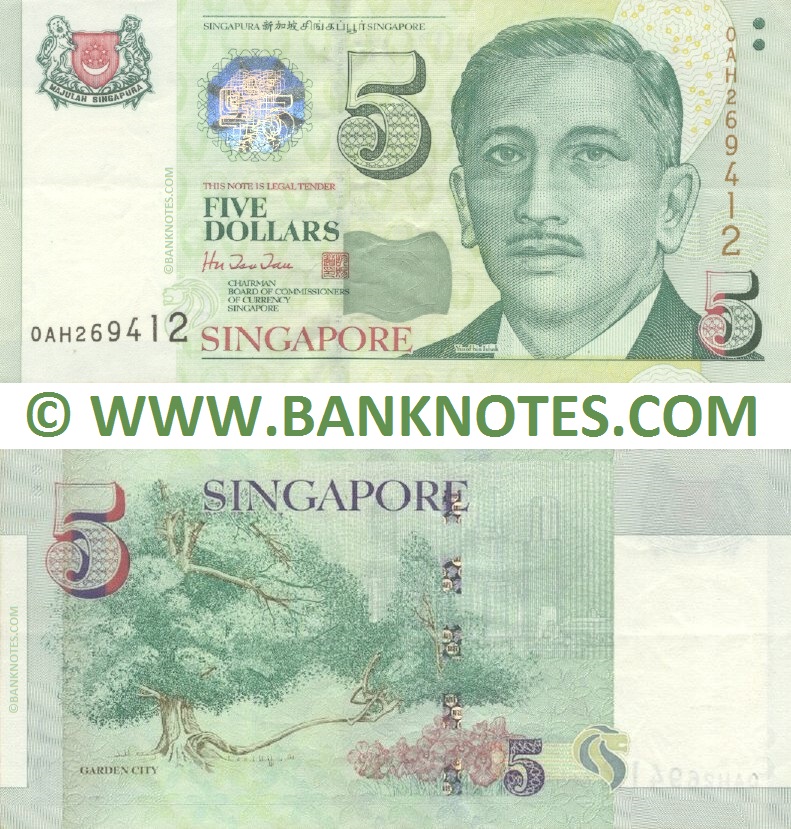 Singapore 5 Dollars 1999