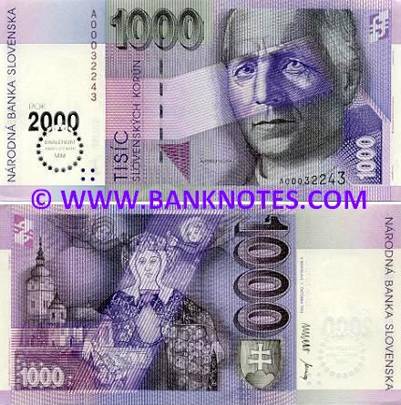 Slovakia 1000 Korun 2000 (A00040878) UNC