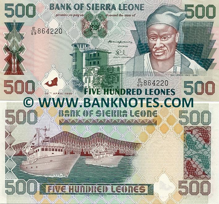 Sierra Leone 500 Leones 27.4.1995 (E/69 8641xx) UNC