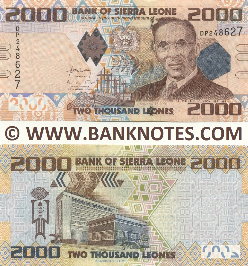 Sierra Leone 2000 Leones 27.4.2010 (DP2486xx) UNC