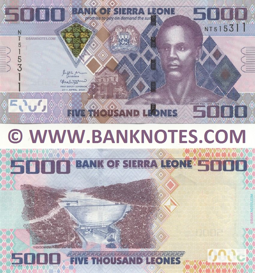 Sierra Leone 5000 Leones 27.4.2021 (NT5153xx) UNC