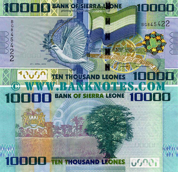 Sierra Leone 10000 Leones 27.4.2010