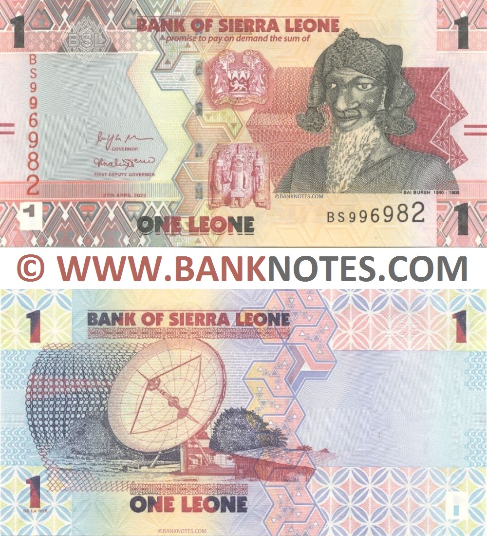 Sierra Leone 1 Leone 27.4.2022 (BS9969xx) UNC