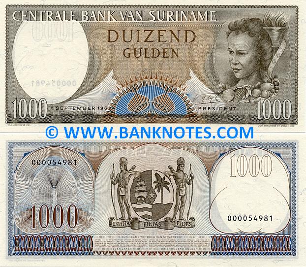 Suriname 1000 Gulden 1.9.1963 (000053178) UNC