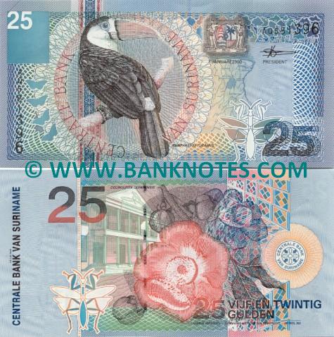 Suriname 25 Gulden 2000 (AY7019xx) UNC