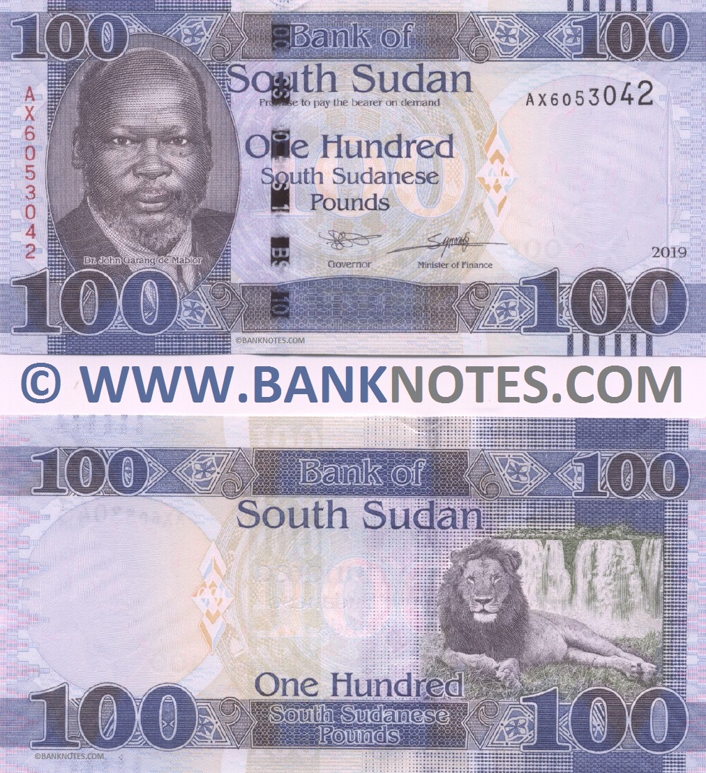 South Sudan 100 Pounds 2019 (AQ1458481) UNC