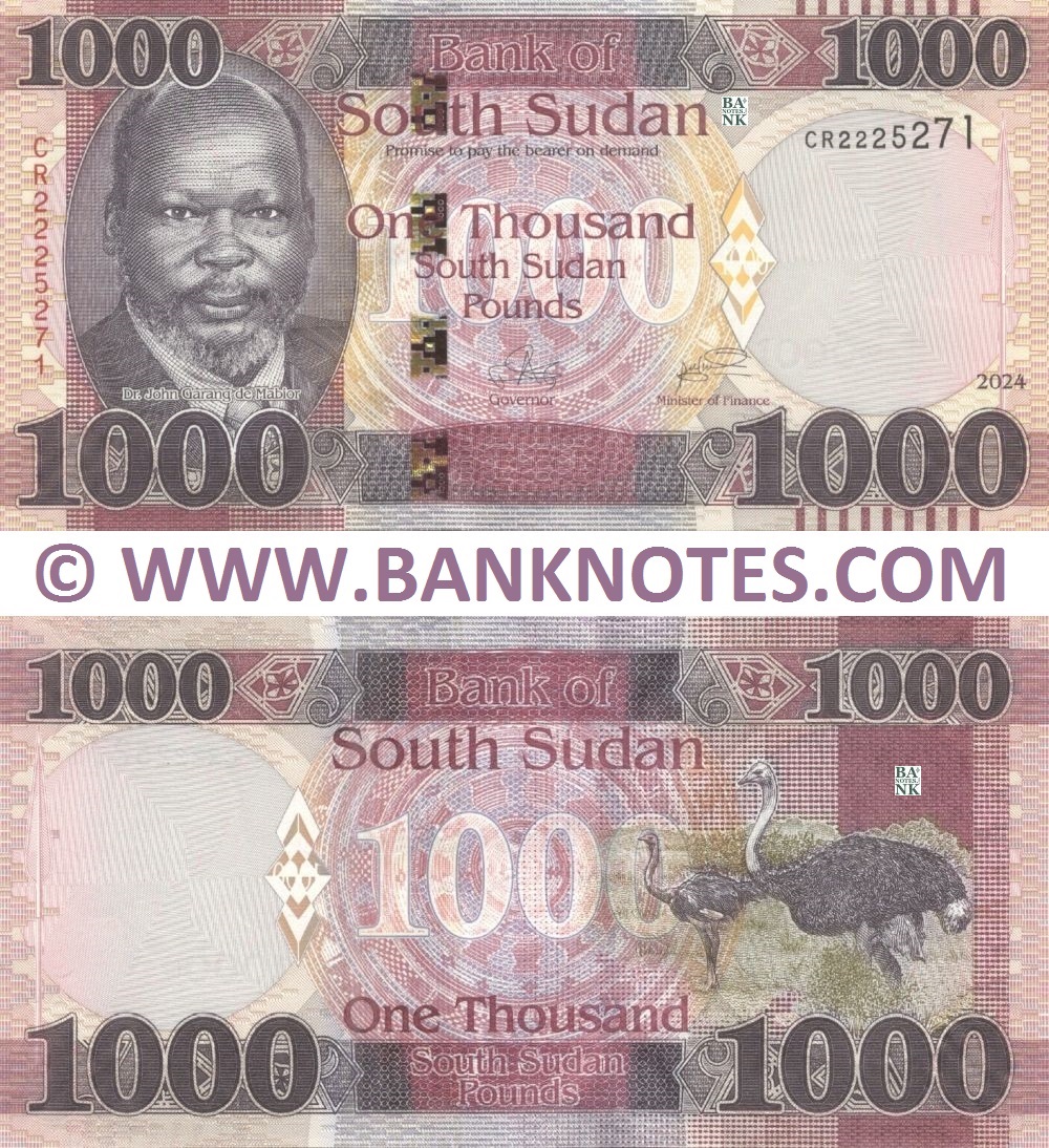 South Sudan 1000 Pounds 2024 (CR2225271) UNC