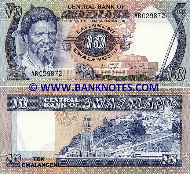 Swaziland 10 Emalangeni (1985) (AB029881) UNC