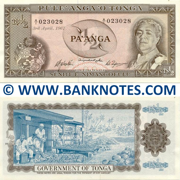 Tonga 1/2 Pa'anga 3.4.1967
