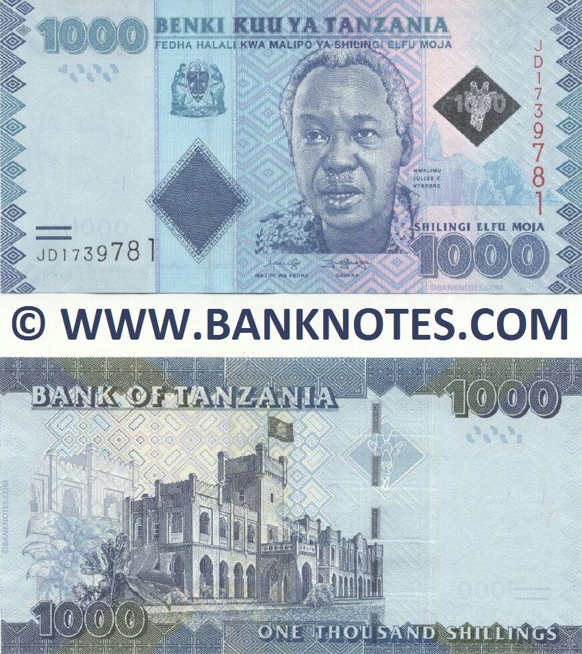 Tanzania 1000 Shillings (2019) (JD17397xx) UNC