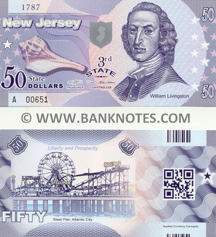 United States of America: New Jersey 50 State Dollars (2014) (Commemorative) (A006xx) UNC