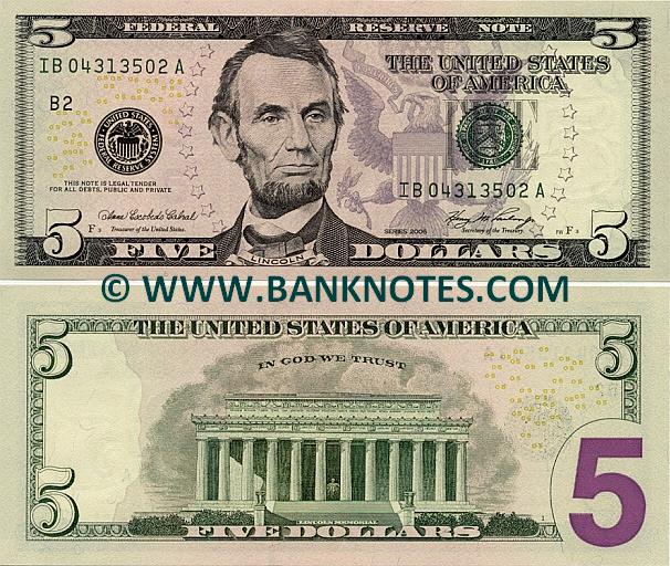 United States of America 5 Dollars 2006 (B2 = NY) (IB043135xxA) UNC