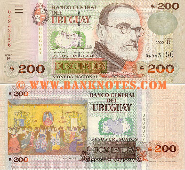 Uruguay 200 Pesos Uruguayos 2000 (B-07986776) UNC