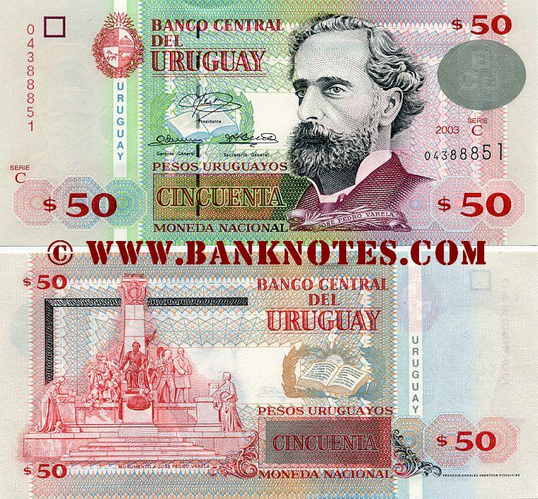 Uruguay 50 Pesos Uruguayos 2003 (C-043888xx) UNC