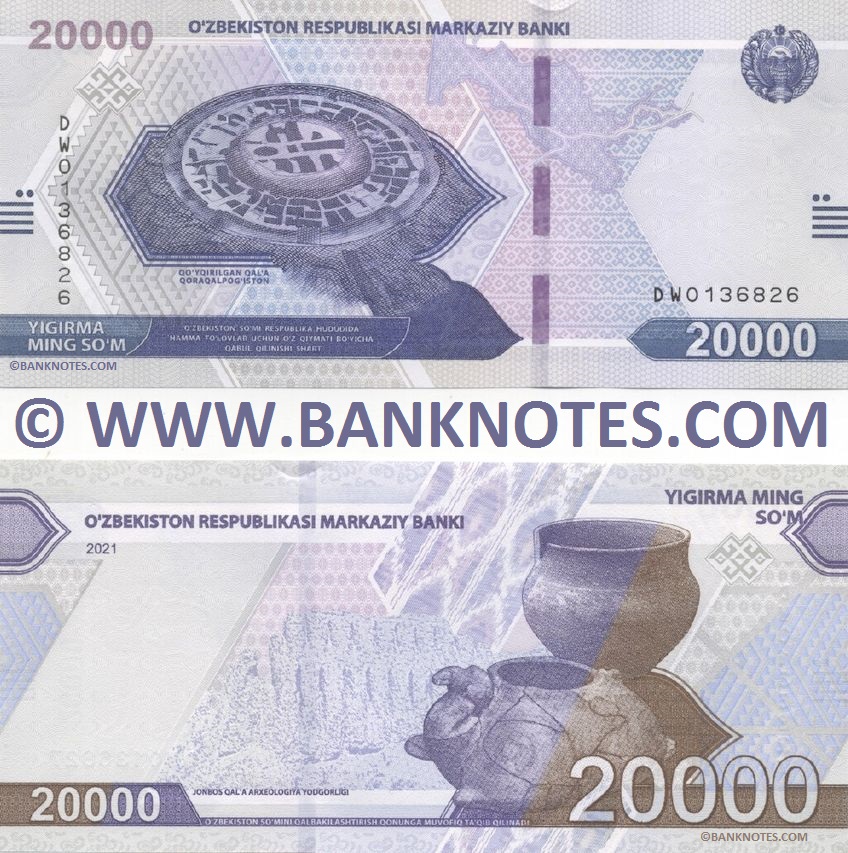 Uzbekistan 20000 So´m 2021 (DW01368xx) UNC