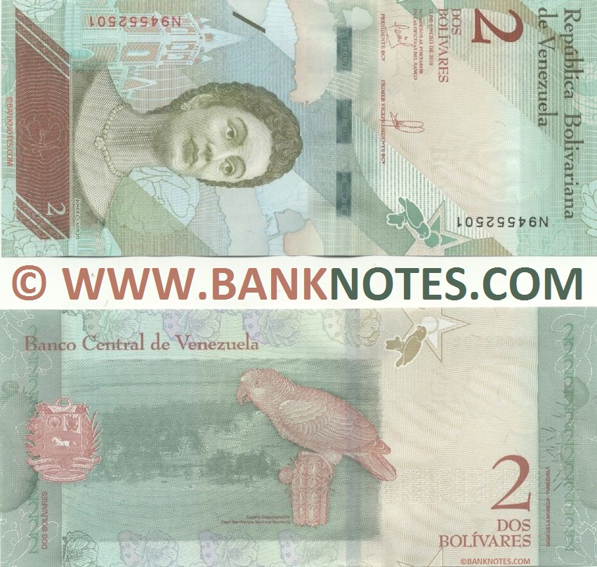 Venezuela 2 Bolivares 15.1.2018 (N945525xx) UNC