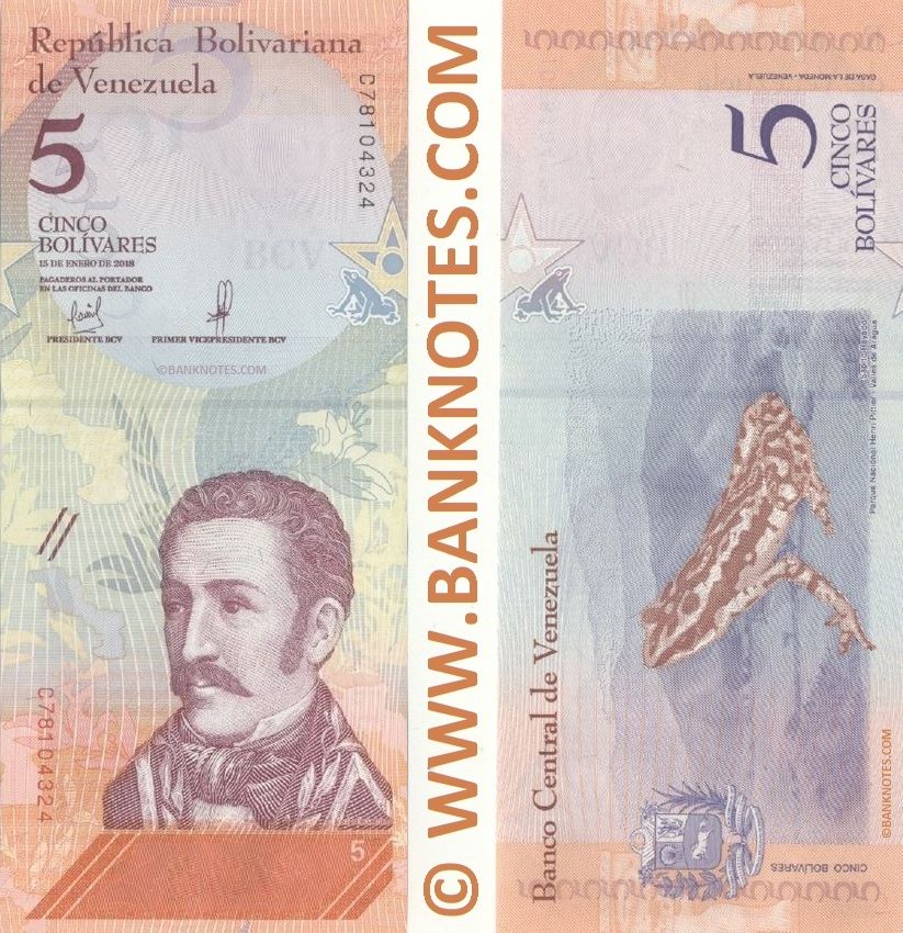 Venezuela 5 Bolivares 15.1.2018 (C781043xx) UNC