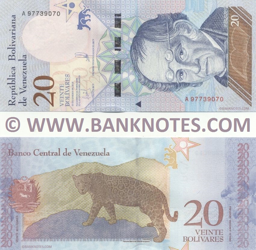 Venezuela 20 Bolivares 15.1.2018 (A977390xx) UNC