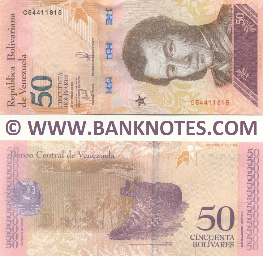 Venezuela 50 Bolivares 15.1.2018 (C544118xx) UNC