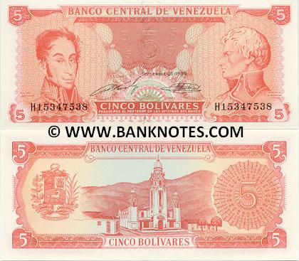 Venezuela 5 Bolivares 1989 (X113880xx) UNC