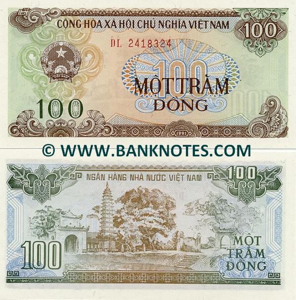 Viet-Nam 100 Dong 1991 (DL 24183xx) UNC