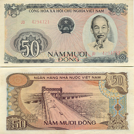 Viet-Nam 50 Dong 1985 (JD 42947xx) UNC