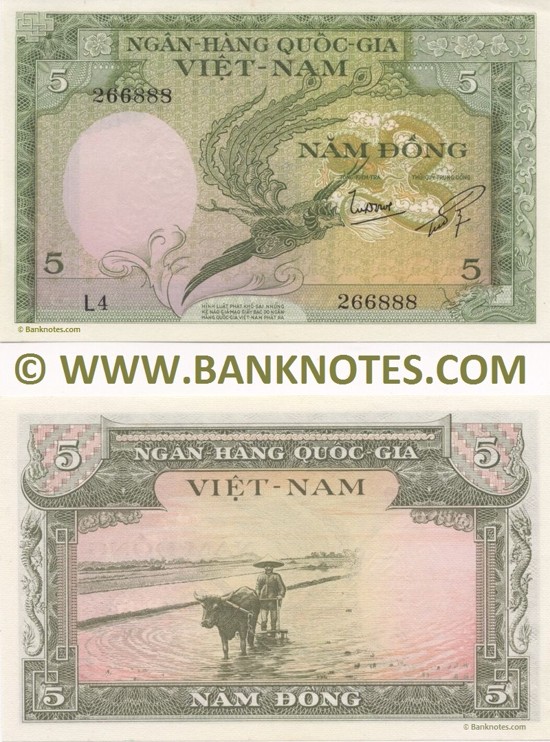 South Viet-Nam 5 Dong (1955) (L4/266888) UNC-