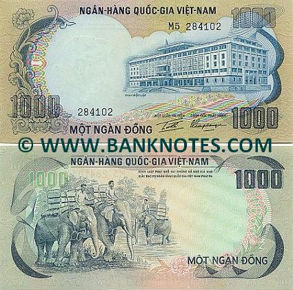 South Viet-Nam 1000 Dong (1972) (Y3/2883xx) UNC-