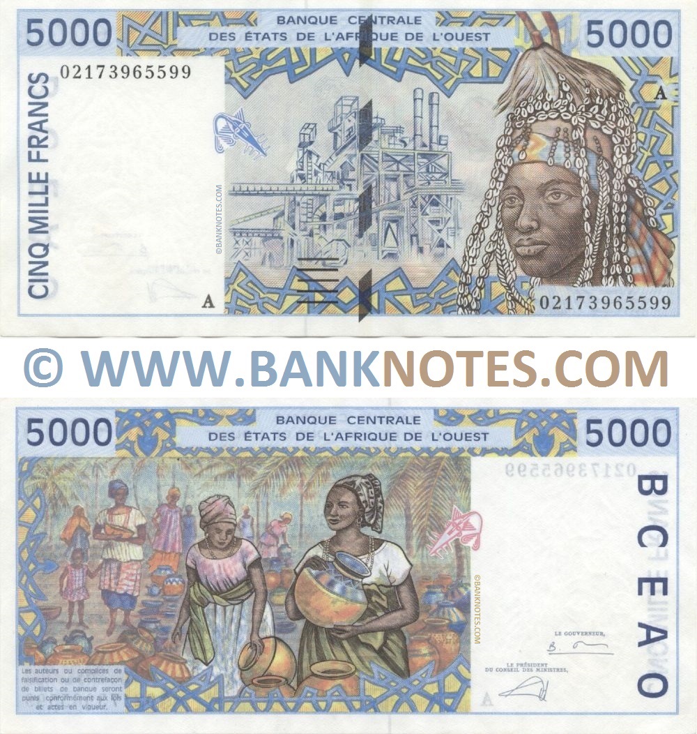 Ivory Coast 5000 Francs 2002 (02173965599) AU