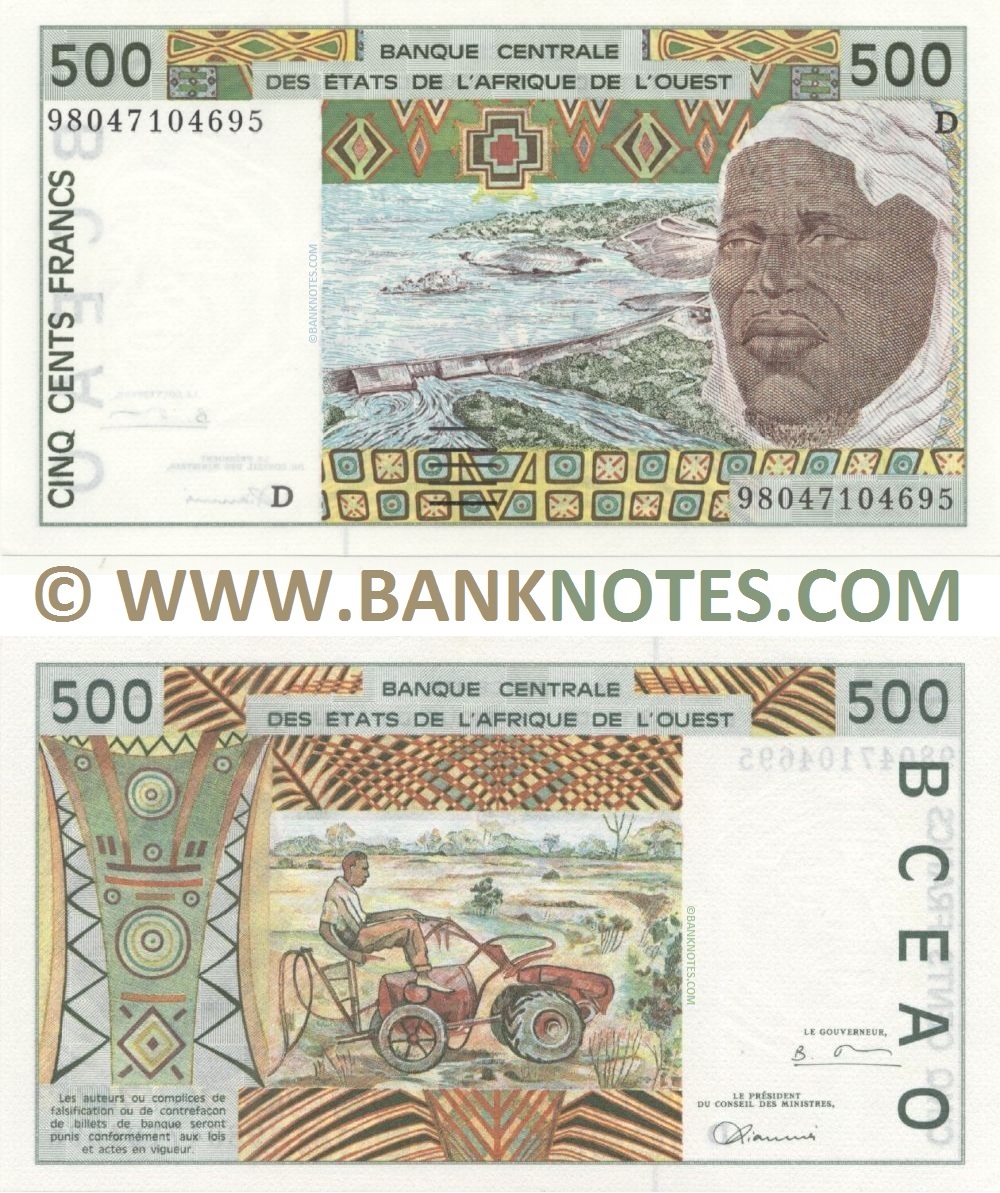 Mali 500 Francs 1998 (D-98047104695) (Sig.28: Banny, Ngoran) UNC