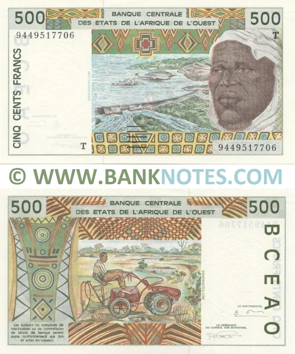 Togo 500 Francs 1994 (T-9449517706) (Sig.26: Banny, Kabore) UNC