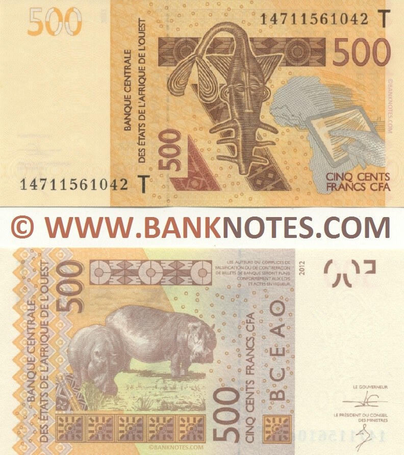 Togo 500 Francs 2014 (T 147115610xx) UNC