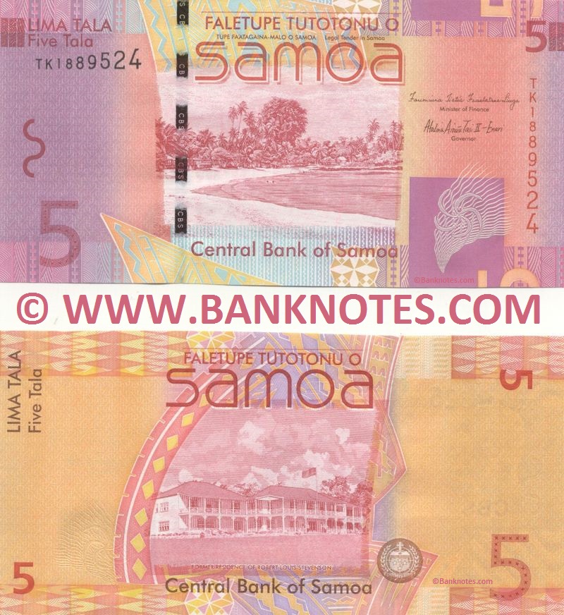 Samoa 5 Tala (2014) (TK18895xx) UNC